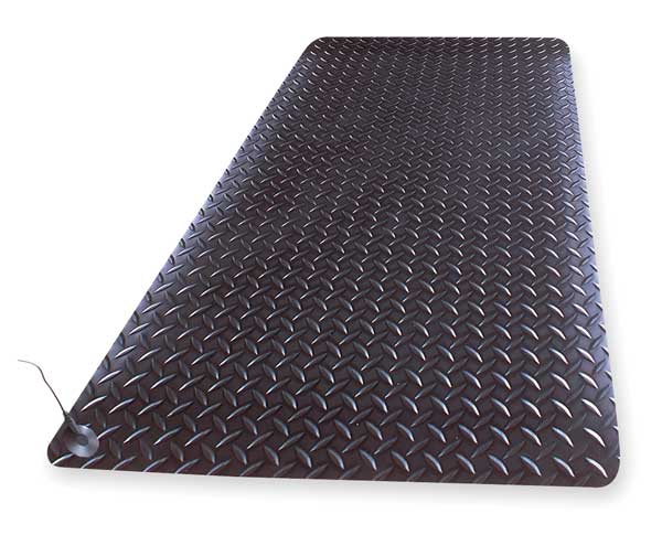 550-826S0035BL 3 x 5 ft. 826 Diamond Stat Floor Mat, Black