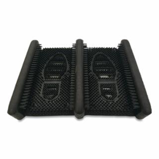 12 x 15 in. Boot Scraper for Mud, Debris & Snow or Ice Mat - Black - Rubber