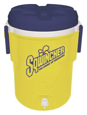 Picture of Sqwincher 690-158400104 5 gal Plastic Cooler, Yellow & Blue