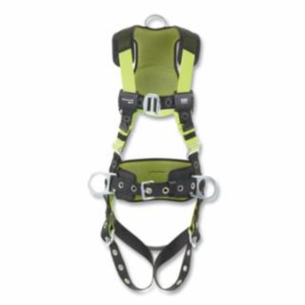 493-H5CC222223 QC Chest & Leg Buckles Aluminum Back & Front & Steel Side D-Rings H500 Construction Comfort Full Body Harness, 2XL