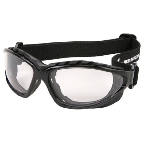 Picture of MCR Safety 127-RP310PF RP3 Series Black Foam Lined Clear MAX6 Anti-Fog Lenses Safety Glasses