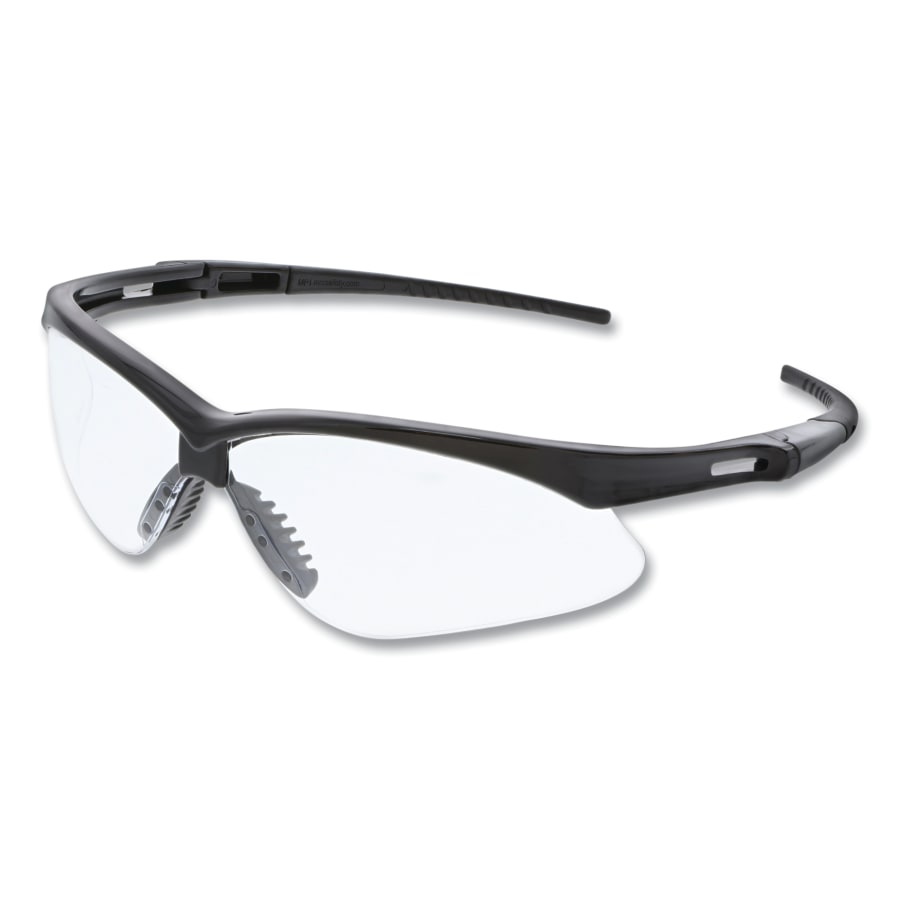 MCR Safety 135-MP110 Memphis MP1 Safety Glasses with Frame & Lens, Black & Clear - Pack of 12