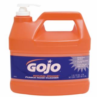 Picture of Gojo 315-0955-02 1 gal Bottle Natural Orange Pumice Hand Cleaners with Pump, Citrus