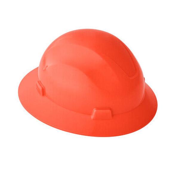 Advantage Series Full Brim Vented and Non-Vented Hard Hat, 4 pt Rapid Dial, Non-Vented, Hi-Vis