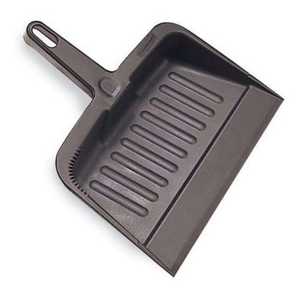 Dust Pan, 8-1/4 in W x 12-1/4 in L, Plastic, Charcoal