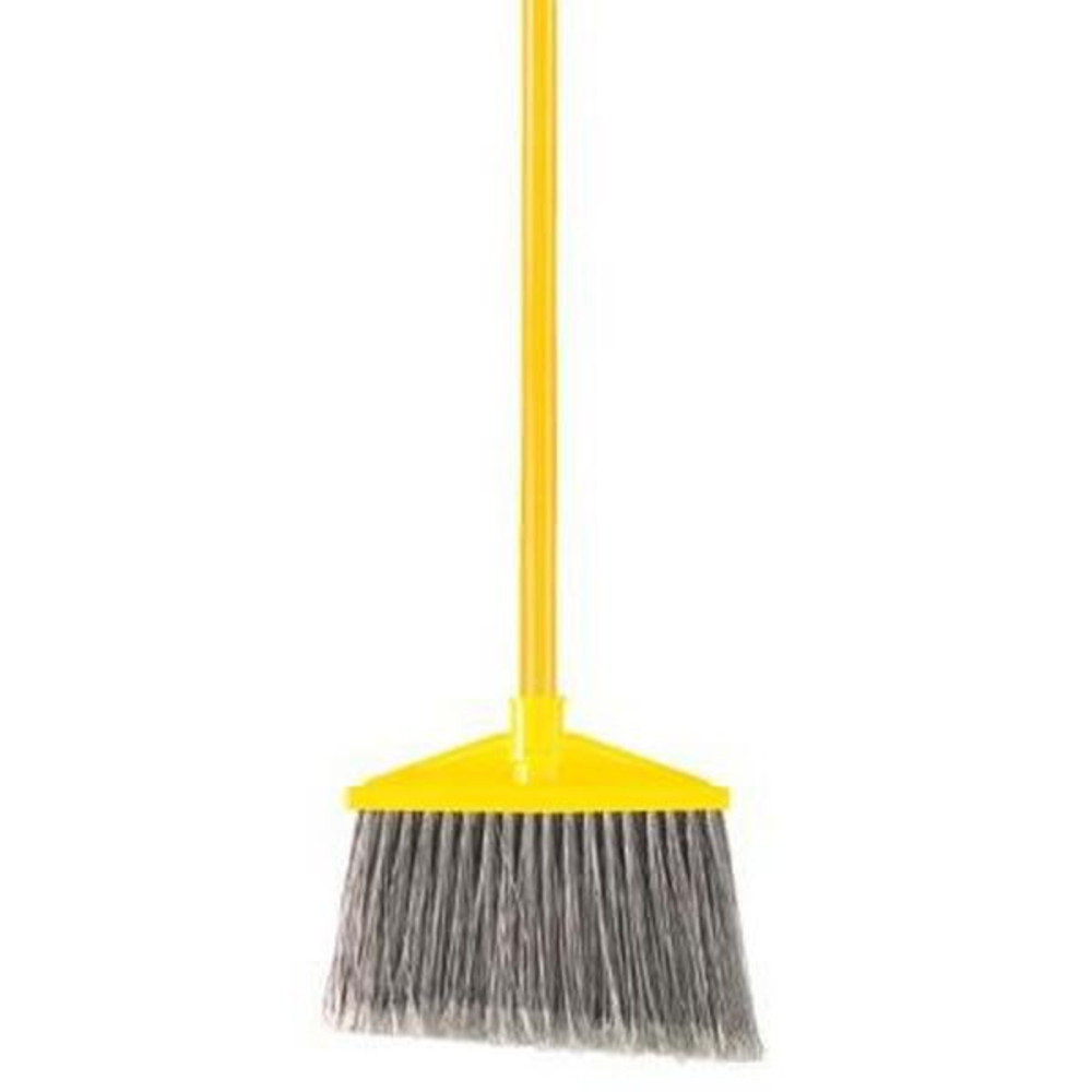 Rubbermaid Angle Broom, 10-1/2 in Plastic Block, 6-3/4 in Trim L, Polypropylene, 57 in Handle
