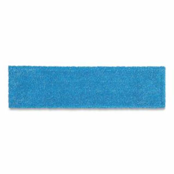 18 in. Adaptable Flat Mop MF Pad, Blue - Pack of 12