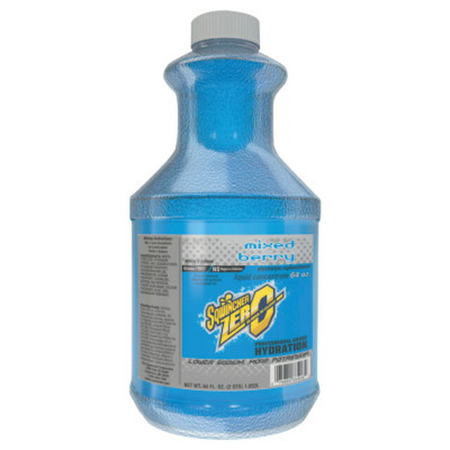 ZERO Liquid Concentrate, 64 oz, Yields 5 gal, Bottle, Mixed Berry, 6PK