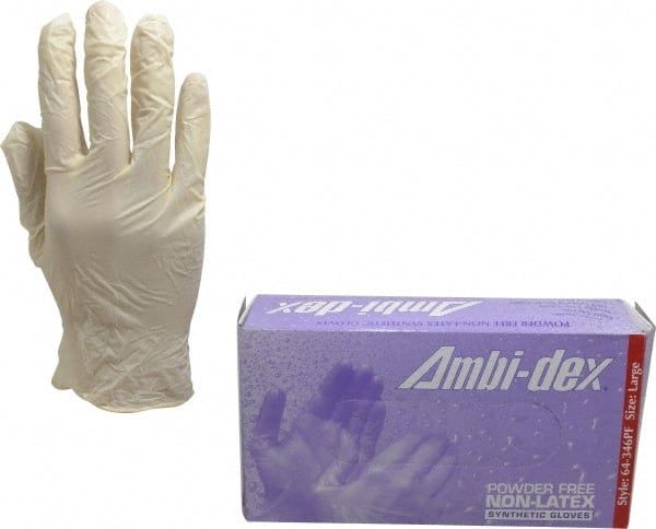 Picture of Ambi-Dex 813-64-346PF-L 4 Mil Industrial Grade Powder Free Synthetic Disposable Gloves