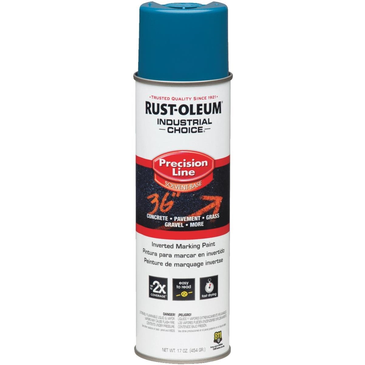 Picture of Rust-Oleum 647-203022V 17 oz Inverted Marking Paint&#44; Caution Blue - Pack of 12
