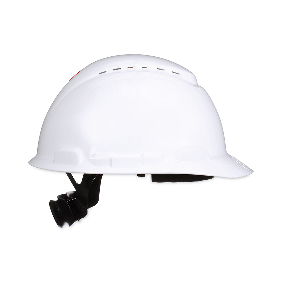 Picture of 3M 142-H-701SFV-UV SecureFit Pressure Diffusion Ratchet Suspension Vented Cap with Vicator Hard Hats, White