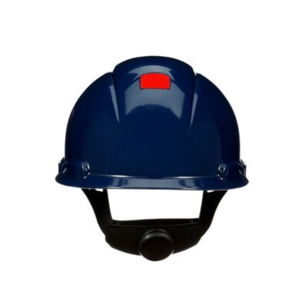 Picture of 3M 142-H-710SFR-UV Ratchet Suspension Hard Hat with Uvicator, Navy Blue