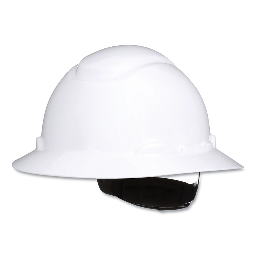 Picture of 3MG 142-H-801SFR-UV Fullbrimhardhat Ratchet Suspension Wuvicator Hard Hat & Cap&#44; White