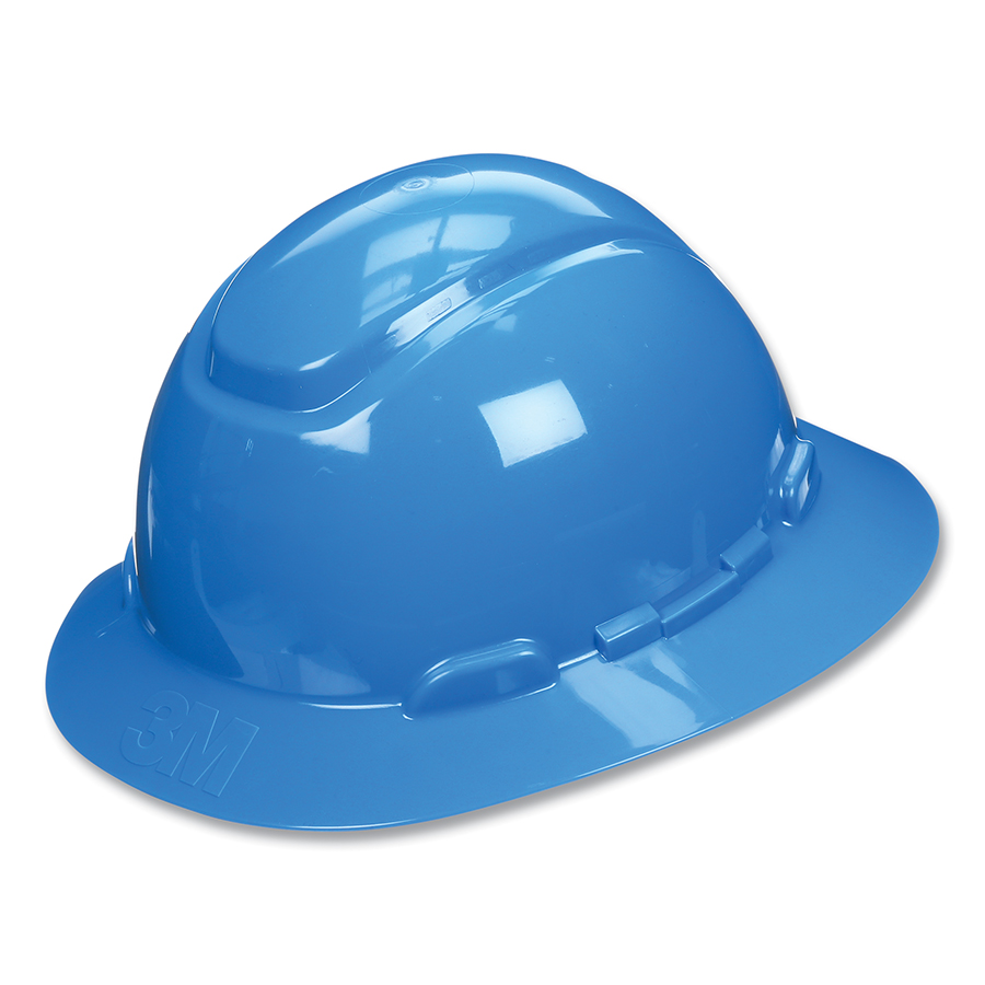 Picture of 3M 142-H-803SFR-UV Full Brim Hard Hat Ratchet Suspension Cap with UVicator&#44; Blue