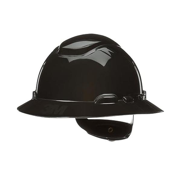 Picture of 3M 142-H-812SFR-UV Full Brim Hard Ratchet Suspension Uvicator Hat&#44; Black