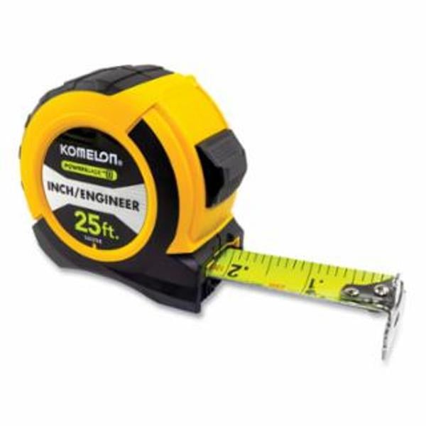 Komelon 25' X 1.06" Powerblade Ii Engineer Tape Measure; Yellow/Black (52425IE)