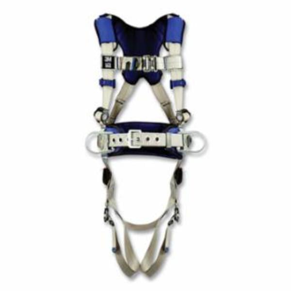 098-1401093 ExoFit X100 Comfort Construction Safety Harness - Back & Hip D-Rings - Quick-Connect Buckles, Gray - Extra Large