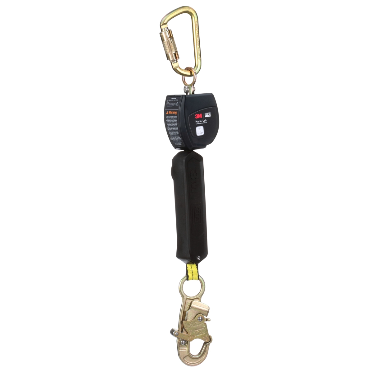 098-3100520 6 ft. Class 1 Nano-Lok Self-Retracting Lifeline with Anchor Hook Web Steel Snap Hook, Blue