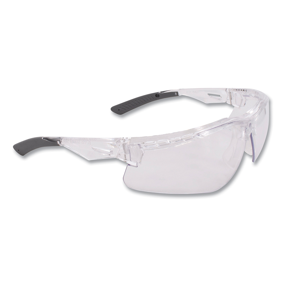 Thraxus, Safety Glasses, IQuity AntiFog & Anti-Scratch, Clear Lens, Crystal Frame, Half-Frame, 1 PR