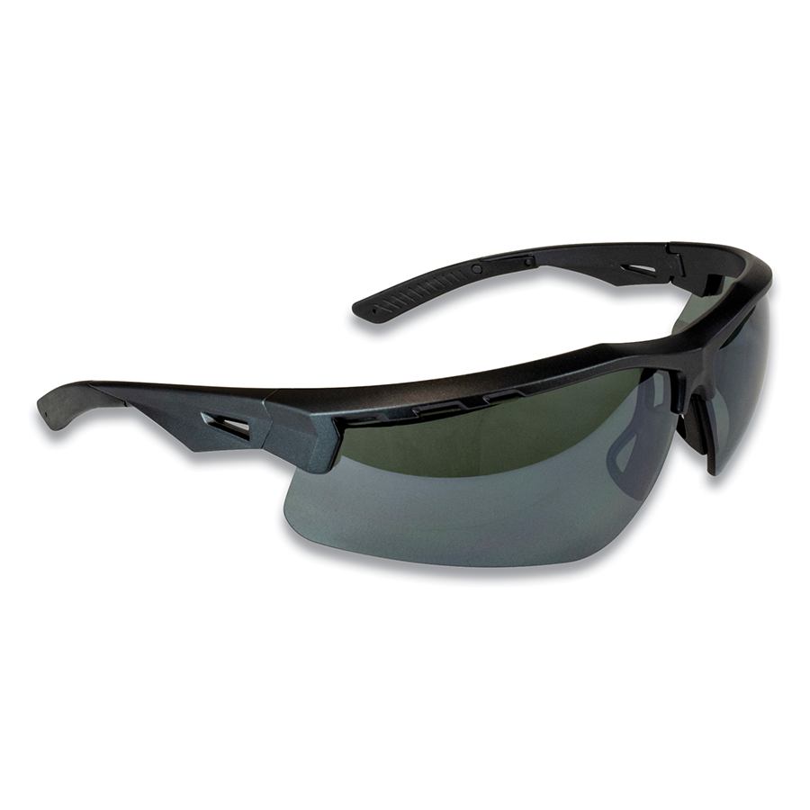 Thraxus, Safety Glasses, Anti-Scratch, Smoke Lens, Black Frame, Half-Frame, Polarized