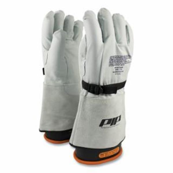 112-148-6000-9 Top Grain Goatskin Unlined Leather Protector Gloves, White, Size 9
