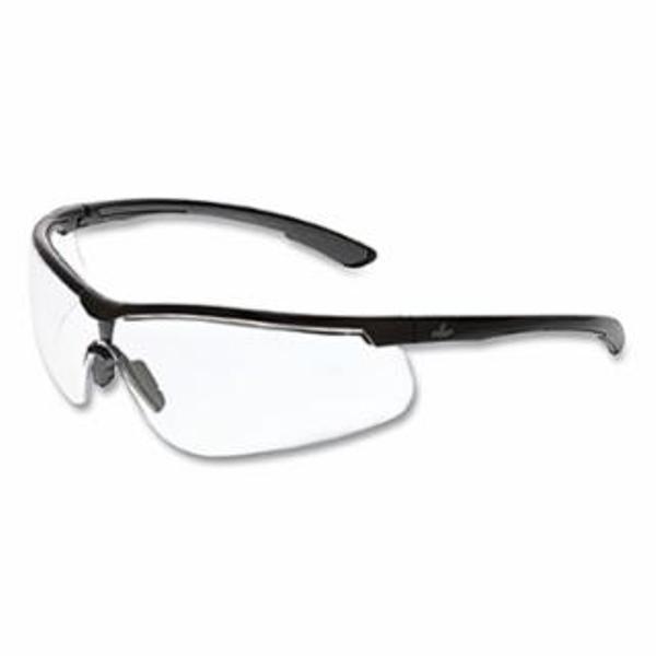Picture of MCR Safety 135-KD710PF KD7 Klondike MAX6 Anti-Fog Safety Glass with Black & Gray Frame & Clear Lens
