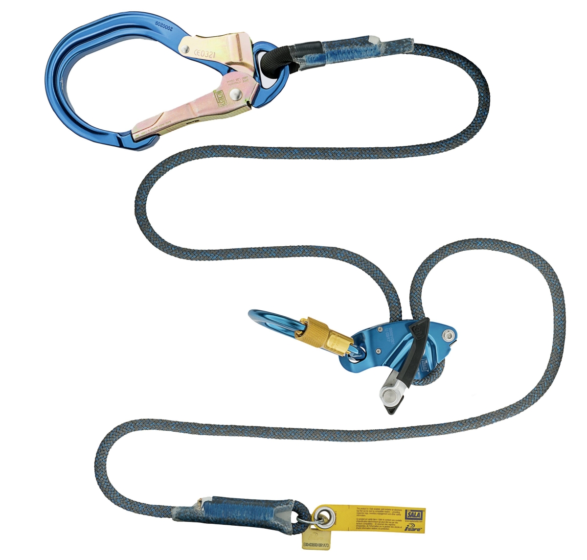 Trigger X Adjustable Positioning Lanyard, 6 ft. Length, Carabiner, Aluminum, 1 Leg(s)