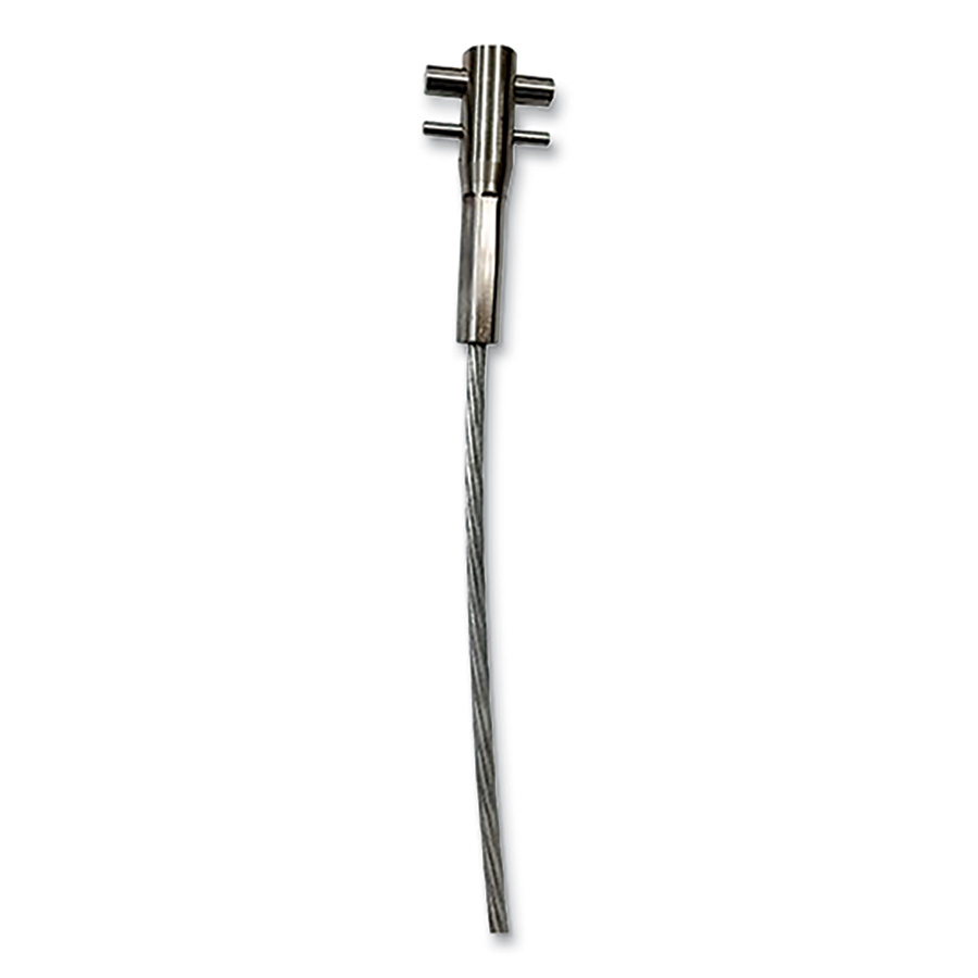 098-6104075 0.375 in. x 75 ft. Galvanized Steel Lad-Saf Swaged Cable with 1 x 7 Cable Strand
