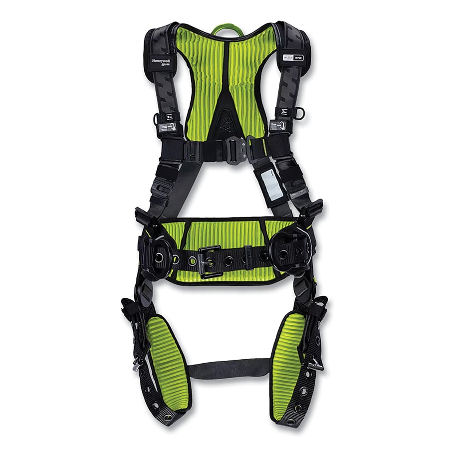 493-H7CC2A1 H700 CC2 Aluminum Full Body Safety Harness with Quick-Connect Buckles & Side D-Rings - Small & Medium