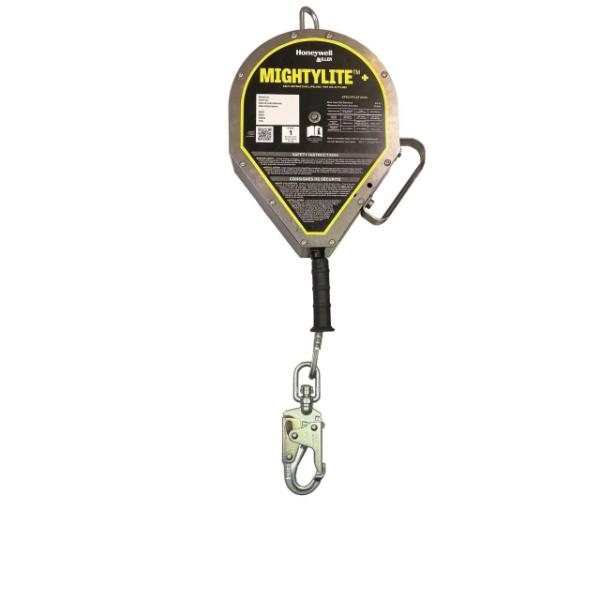 493-MML-OGC1-02-20FT 20 ft. Might Lite Self-Retracting Lifeline - Galvanized Steel - Carabiner - Swivel Snap & 1 Leg - 420 lbs