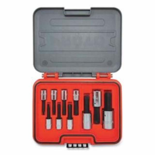 Proto 577-52110H 0.375 x 0.5 in. Hex Bit Set, Chrome - 10 Piece