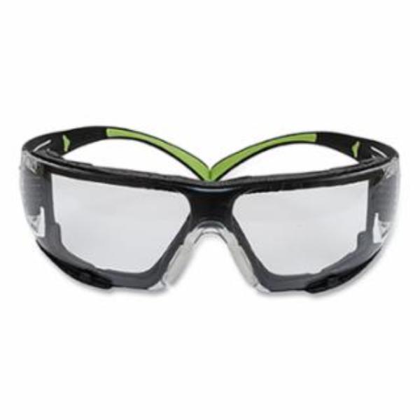Picture of 3M 247-SF410AS-FM SecureFit 400 Series Safety Glasses - Mirror I-O Polycarbonate Lens - Anti-Scratch & Temples with Foam Gasket&#44; Black & Green - One Size