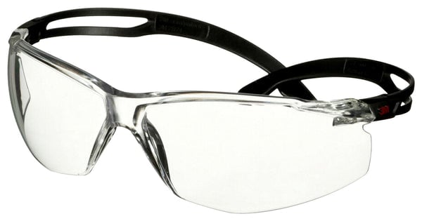 Picture of 3M 247-SF501AF-BLK Anti-Fog & Anti-Scratch Amber Lens Black Frame Scotchgard Securefit 500 Series Safety Glasses