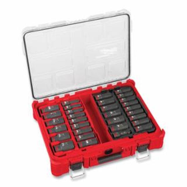 Milwaukee SHOCKWAVE Impact Duty Socket 1/2 Dr SAE/MM PACKOUT Set 31pc - 49-66-6806