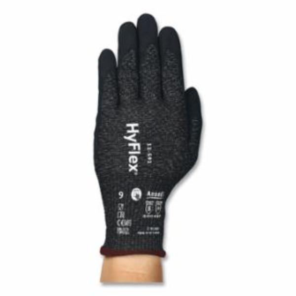 11-591 Medium-Duty Nitrile Palm-Coated Gloves, Size 11, Black with Black Coating, 12PK