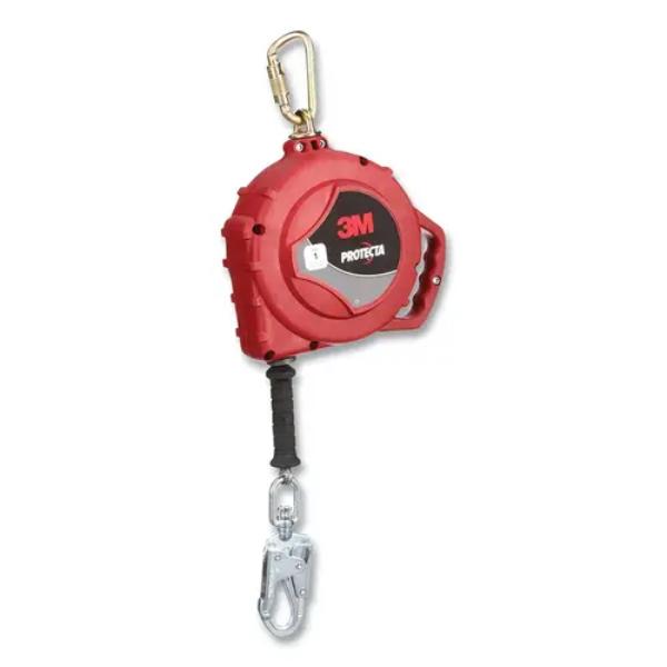 098-3590038 Self-Retracting Lifelines - 50 ft. Swivel Snap Hook - Galvanized Steel Cable - Single Leg, Red - 420 lbs