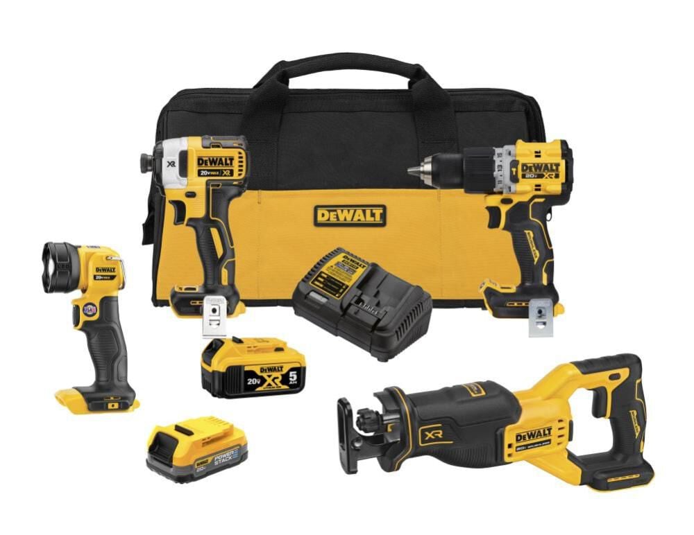 115-DCK449E1P1 20V Max XR Brushless 4 Tool Combo Kit