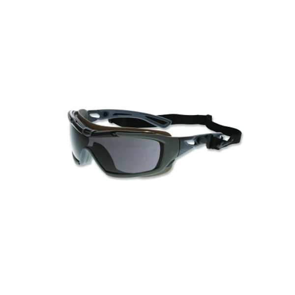 Safety Goggles, Gray Lens, MAX6 Anti-Fog, Non-Vented, Elastic Strap, Hydroblast HB5 Series