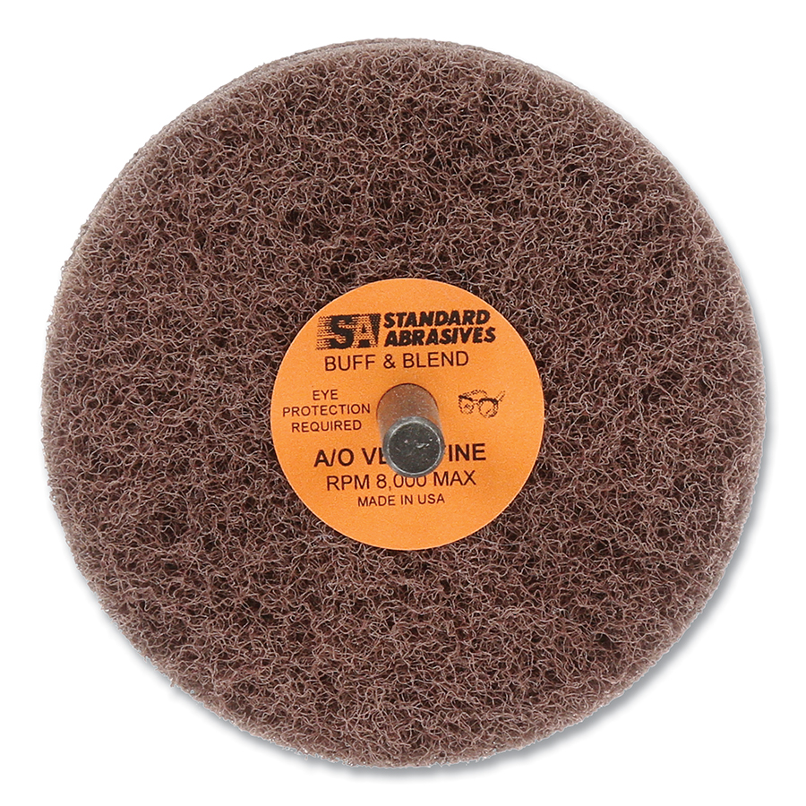 405-051115-32525 3 in. Dia. x 0.25 in. Arbor Standard Abrasives Very Fine 8000 RPM Aluminum Oxide Buff & Blend GP Wheel -  3M