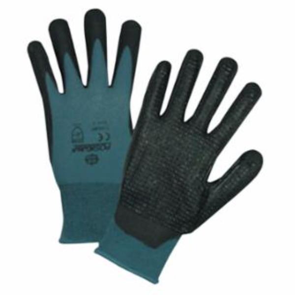 112-715SBP-L Bi-Polymer Palm-Coated Gloves, Black & Gray - Large