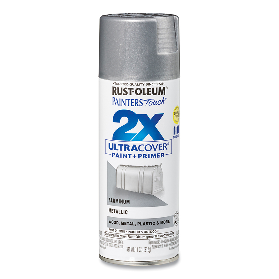 Picture of Rust-Oleum 647-334058 12 oz Aluminum Gloss Painter Touch Ultra Cover 2x Spray - Pack of 6