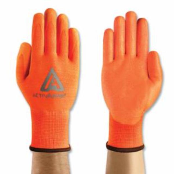 Picture of ActivArmr 012-97-013-11 Hi-Viz Nitrile & Polyurethane Coated Gloves&#44; Orange - Medium - Size 11