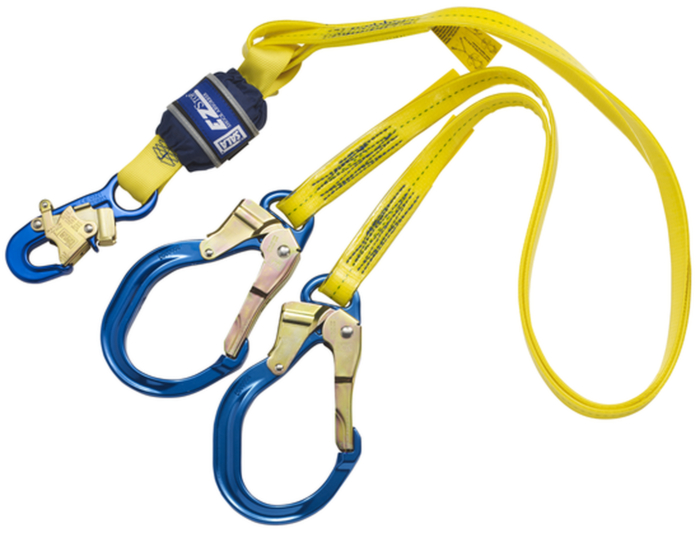 098-1246160 6 ft. Polyester Hook Tie-Off Shock Lanyard - Yellow