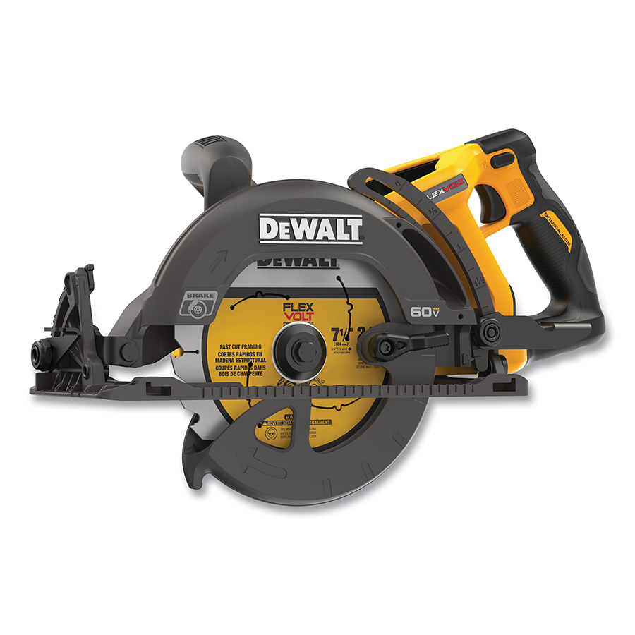 Picture of Dewalt 115-DCS577B 7.25 x 0.625 in. 60V Flex Volt Cordless Worm Drive Style Saw Kit - Tool Only - 184 mm
