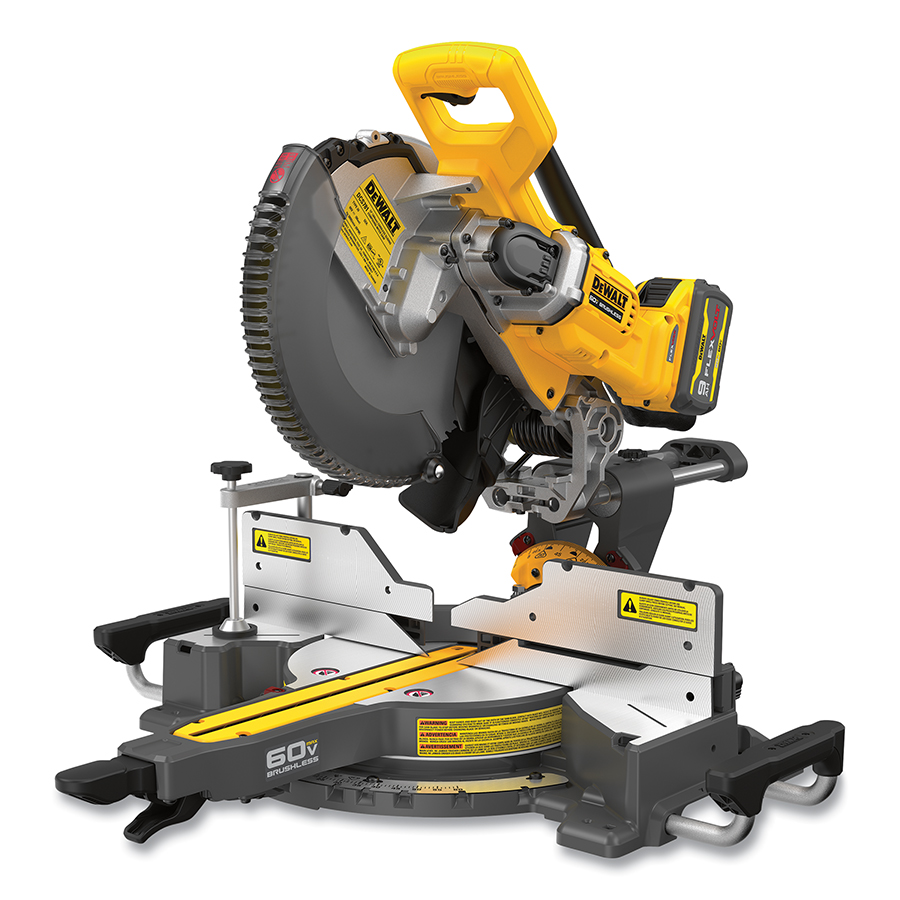 Cordless Miter Saw Kit, 12 in Blade Dia., Max Blade Speed: 3,800 RPM 1 in Arbor Size