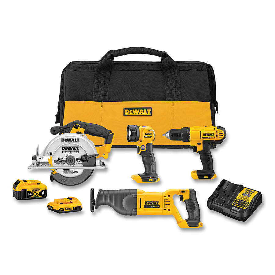 Picture of Dewalt 115-DCK445D1M1 20V Cordless Combination Tool Kit - 4-Tool