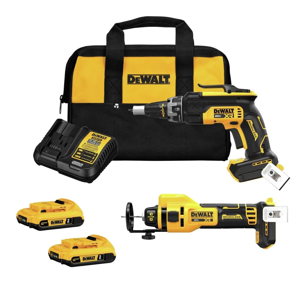 115-DCK265D2 20V Max XR Brushless Drywall Screw Gun & Cut-Out Tool Combo Kit