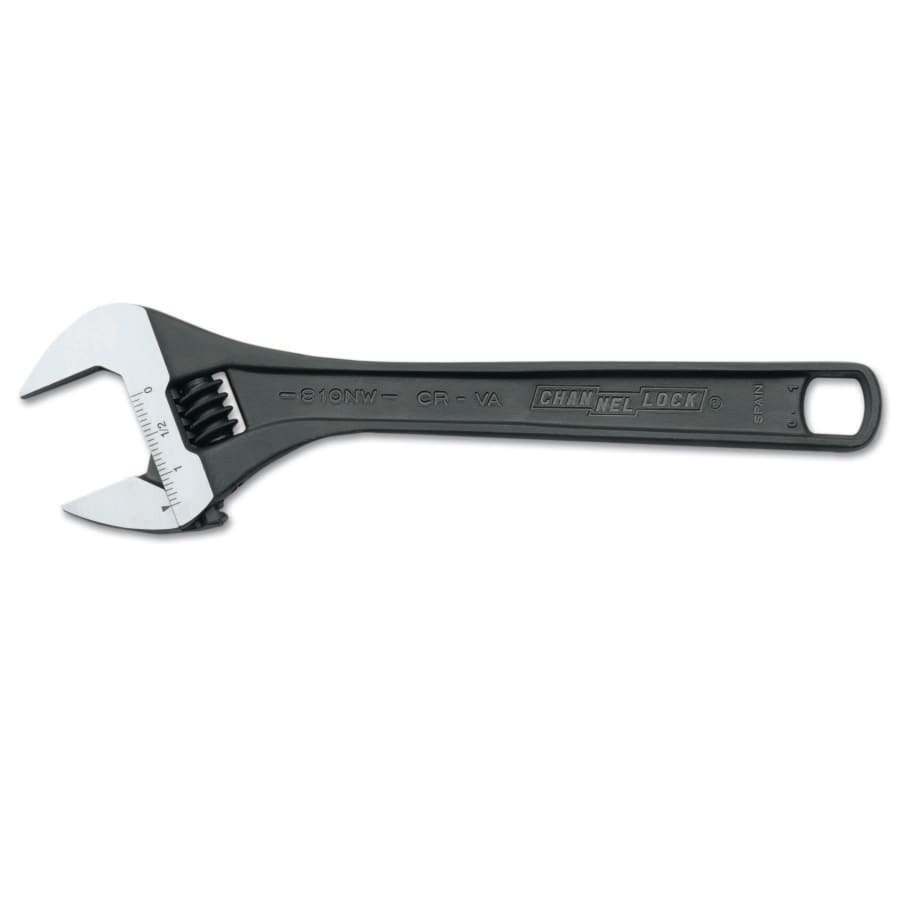 Picture of Channellock 140-810NW-BULK 10 in. Phosphate Adjustable Wrench Wide Bulk&#44; Black