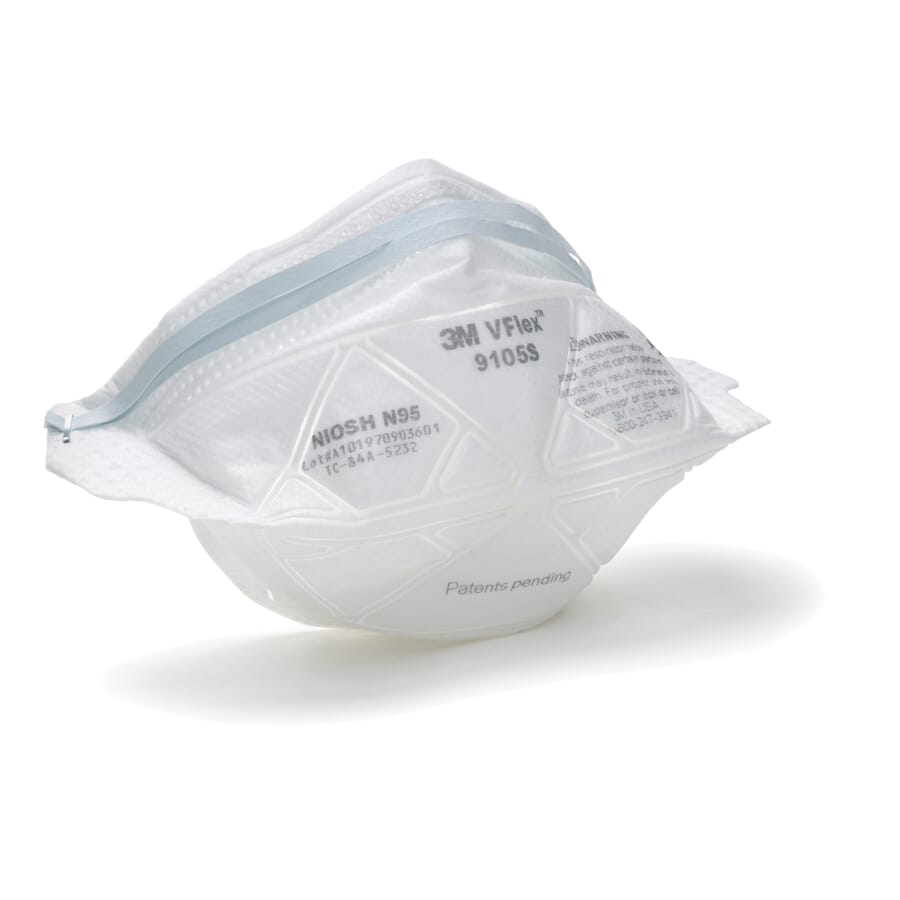 Picture of 3M 142-9105S 9105S N95 Vflex Particulate Respirator&#44; White - Small - Pack of 8