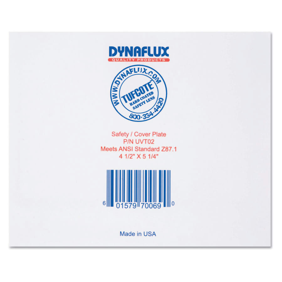 Picture of Dynaflux 368-UVT02 4.5 x 5.25 in. Tufcote Hard Coated Safety Lens&#44; Clear